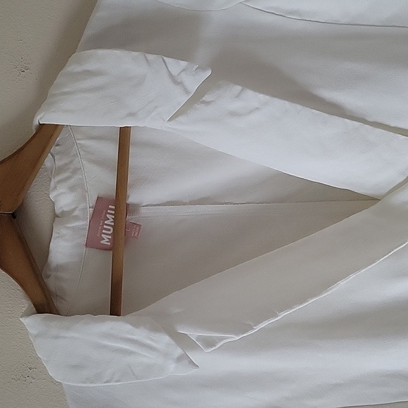 Show Me Your Mumu White Linen Escape Blazer Romper Size Large - Picture 3 of 9